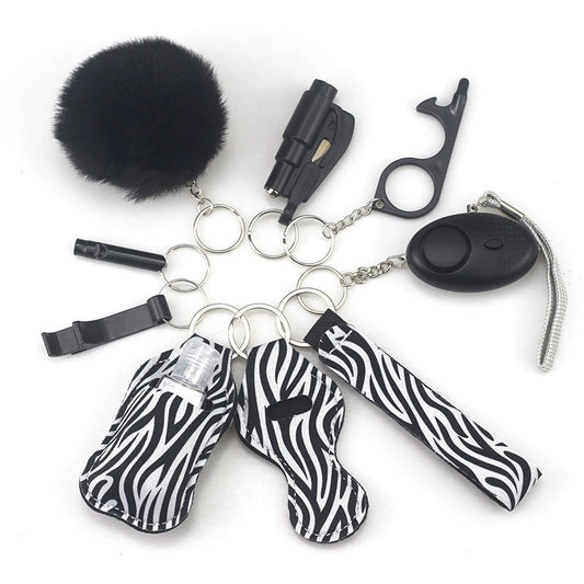 Safety Tools 10-Piece Self Defense Keychain Set