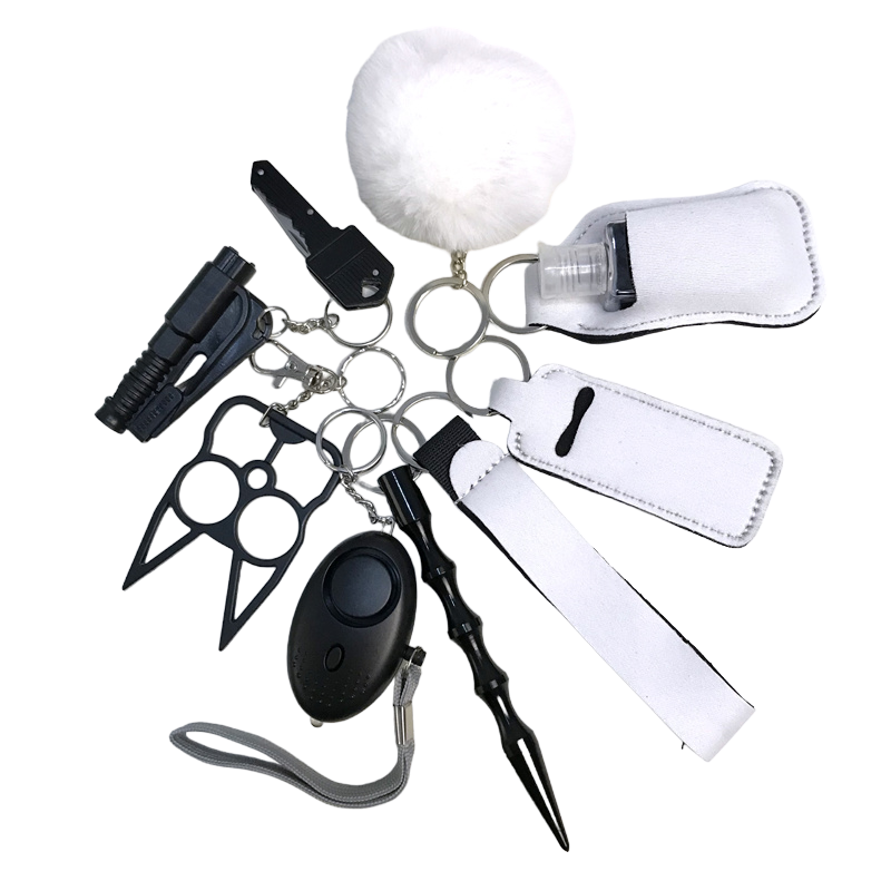 Defensive Weapons 10-Piece Self Defense Keychain Set