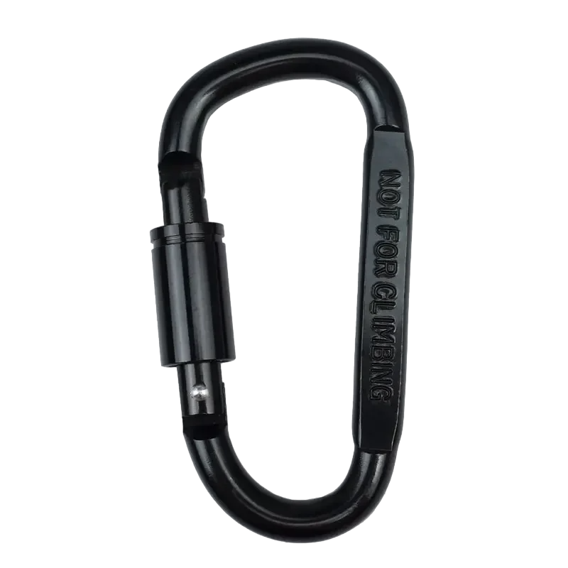 Spring-Loaded Carabiner with Twist-Locking Gate Keychain Holder