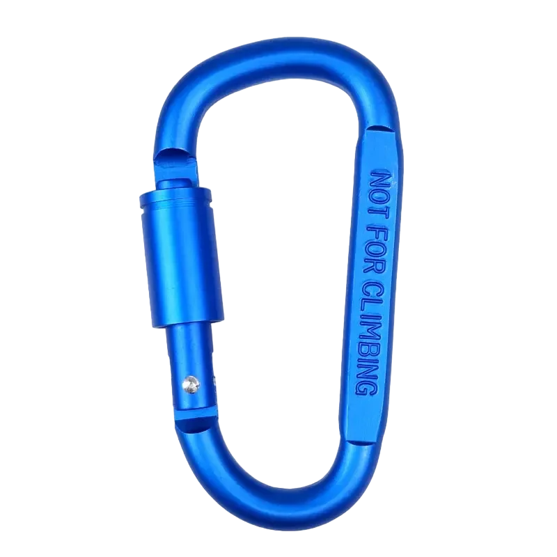 Spring-Loaded Carabiner with Twist-Locking Gate Keychain Holder