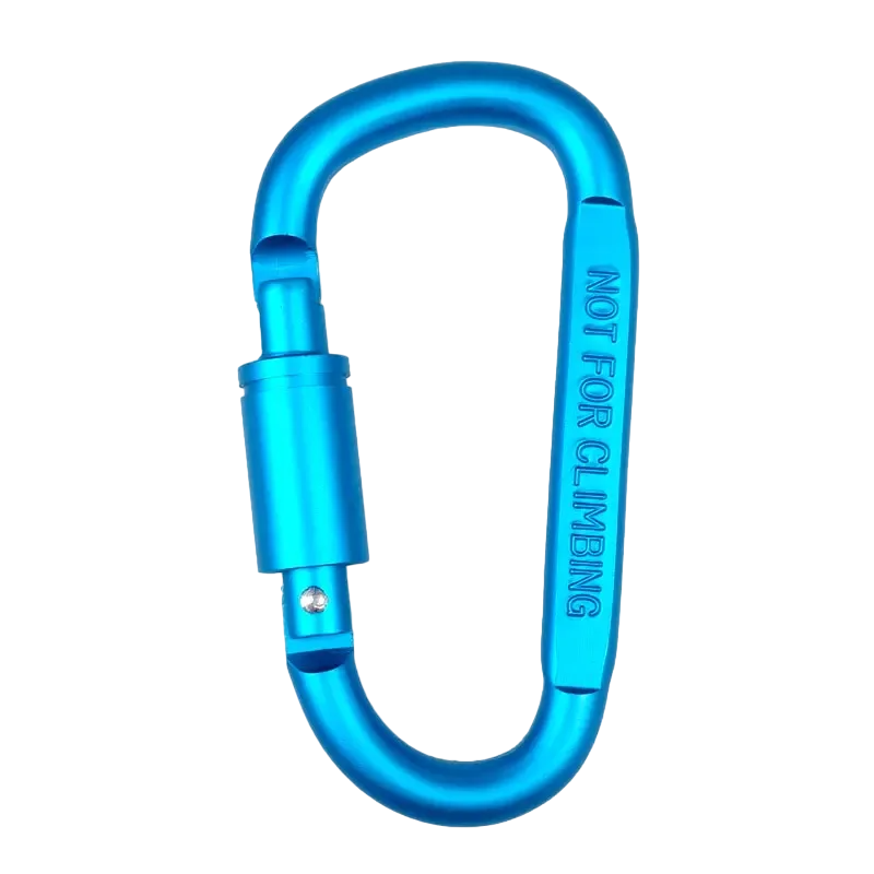 Spring-Loaded Carabiner with Twist-Locking Gate Keychain Holder