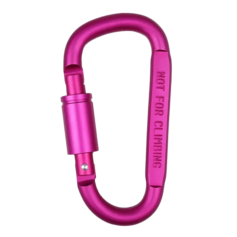 Spring-Loaded Carabiner with Twist-Locking Gate Keychain Holder