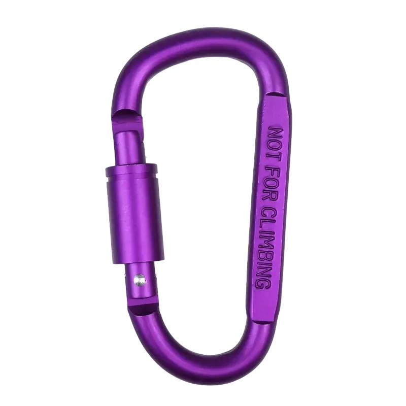 Spring-Loaded Carabiner with Twist-Locking Gate Keychain Holder