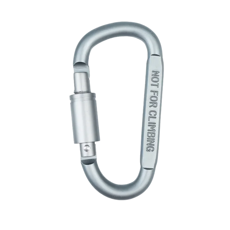 Spring-Loaded Carabiner with Twist-Locking Gate Keychain Holder