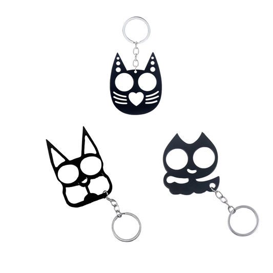 Cat Ears Kitty Knuckles 3-Piece Self Defense Kit