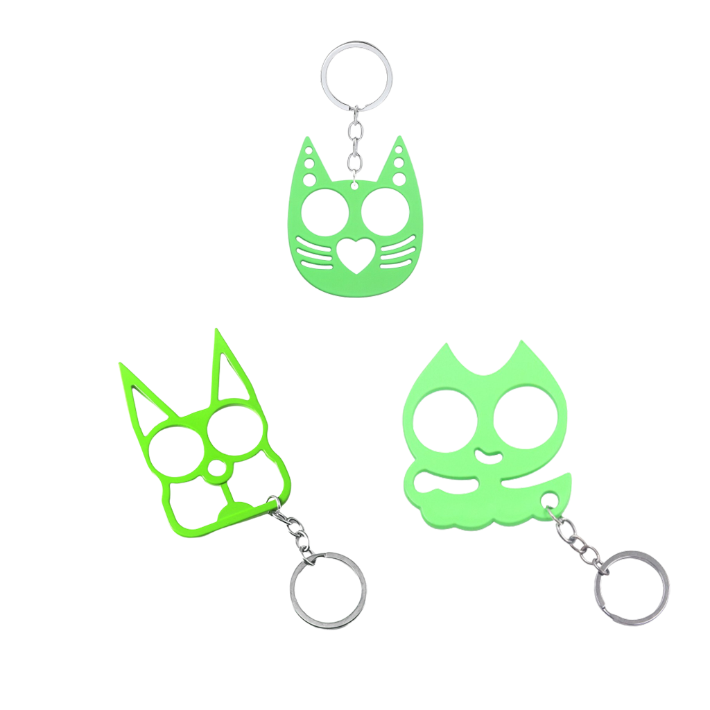 Cat Ears Kitty Knuckles 3-Piece Self Defense Kit