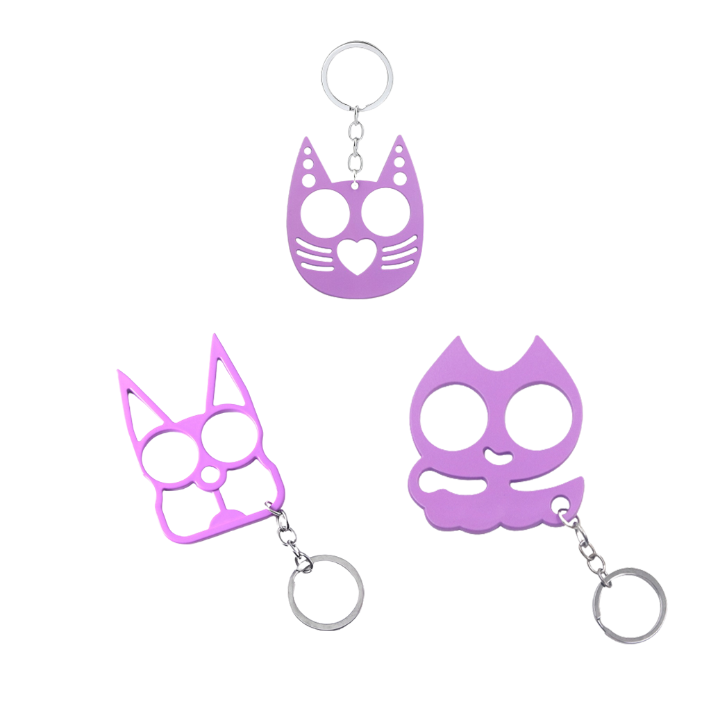 Cat Ears Kitty Knuckles 3-Piece Self Defense Kit