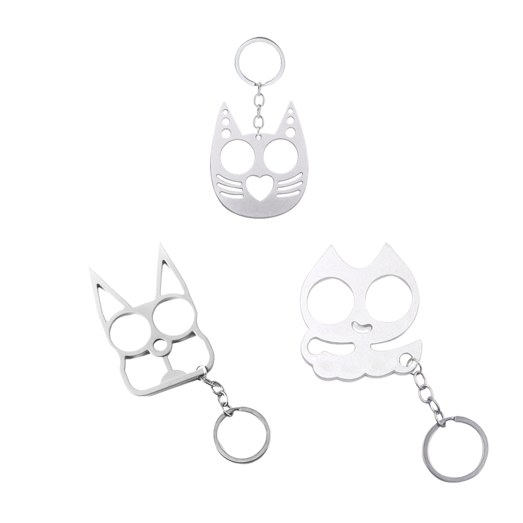 Cat Ears Kitty Knuckles 3-Piece Self Defense Kit