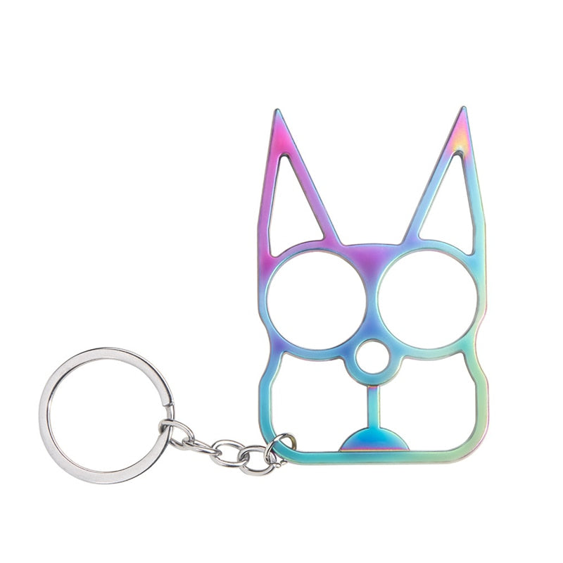 Cat Ears Self Defense Knuckles Keychain