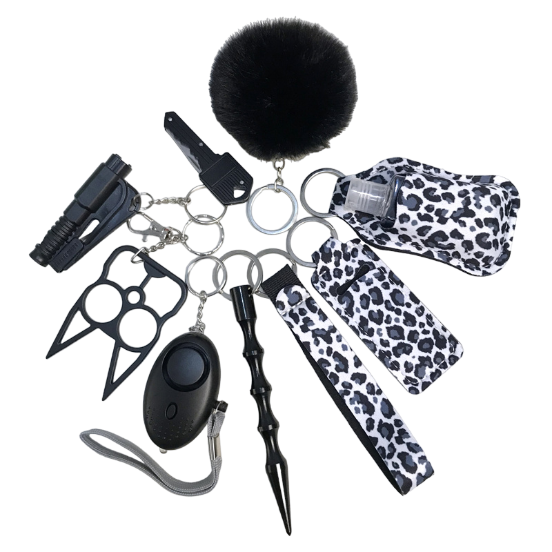 Defensive Weapons 10-Piece Self Defense Keychain Set