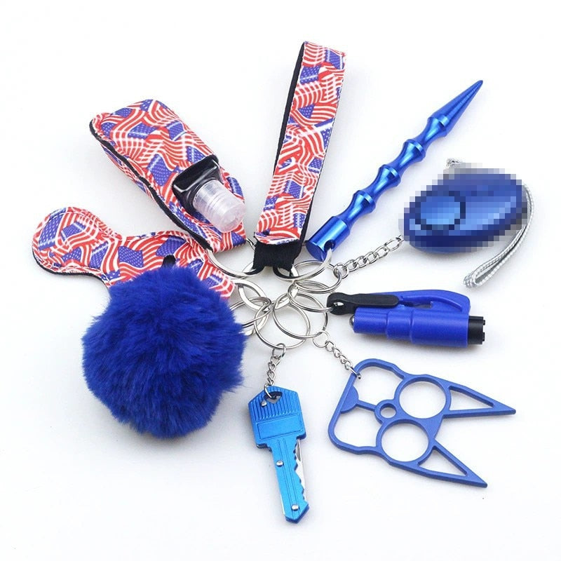 Defensive Weapons 10-Piece Self Defense Keychain Set