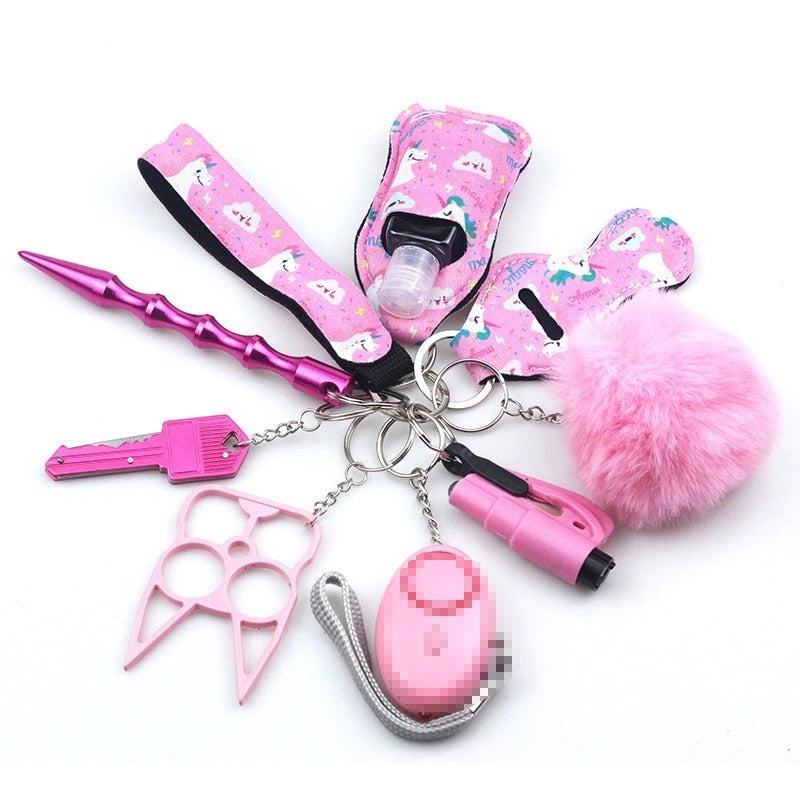 Defensive Weapons 10-Piece Self Defense Keychain Set