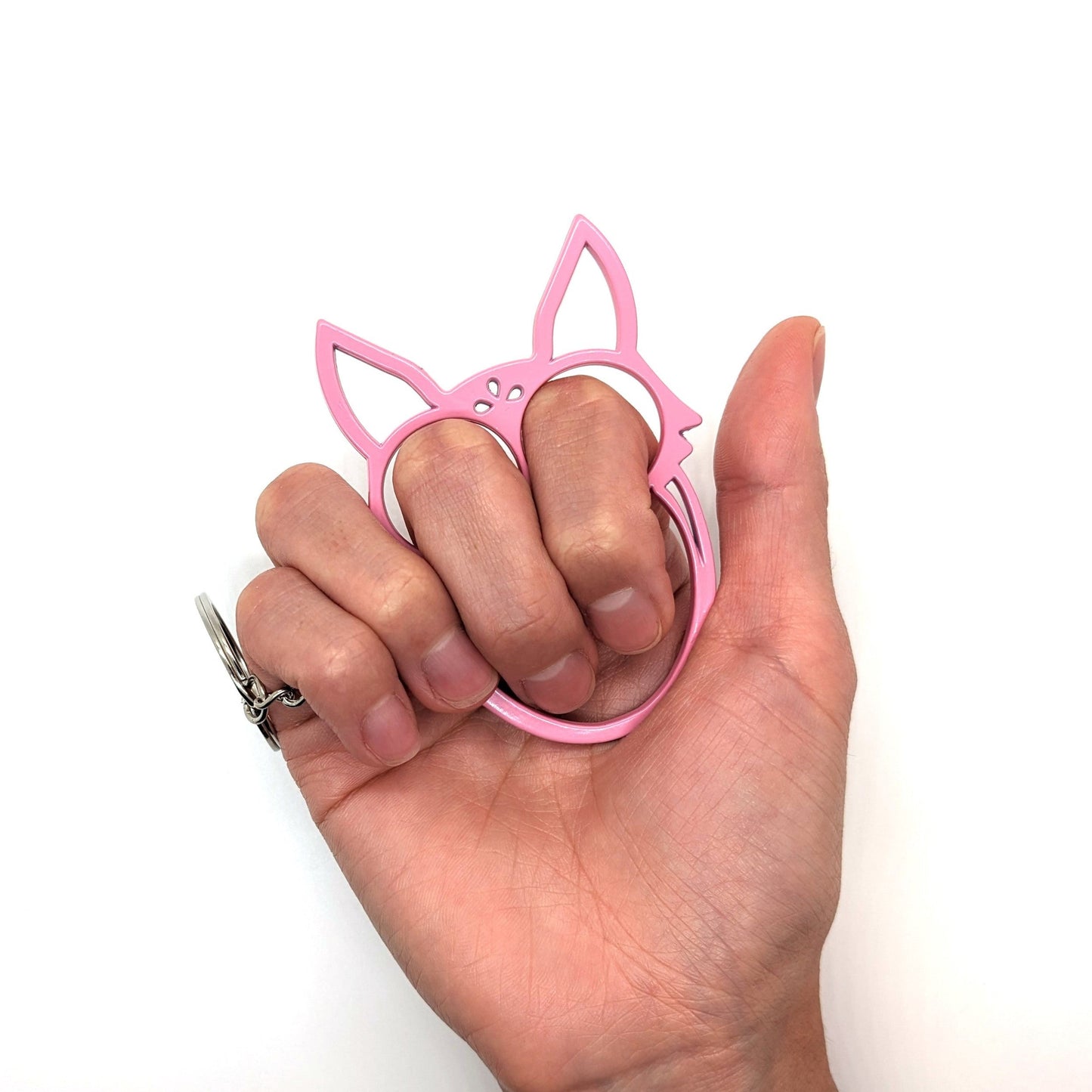 Fox Ears Self Defense Knuckles Keychain