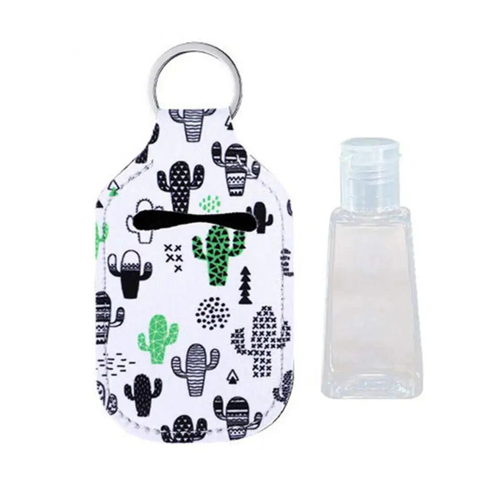 Hand Sanitizer Pouch Holder with Empty Bottle Keychain