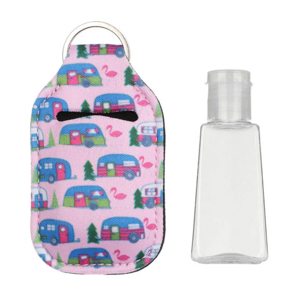 Hand Sanitizer Pouch Holder with Empty Bottle Keychain