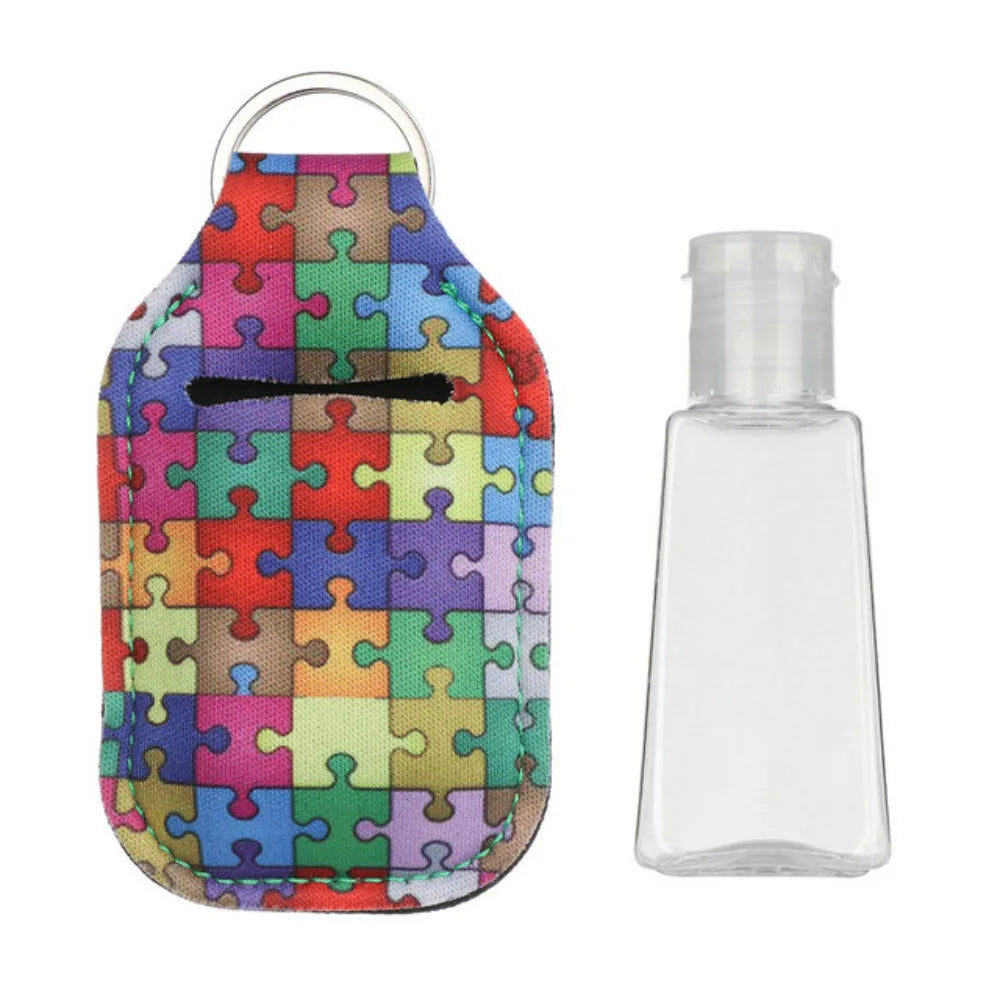 Hand Sanitizer Pouch Holder with Empty Bottle Keychain