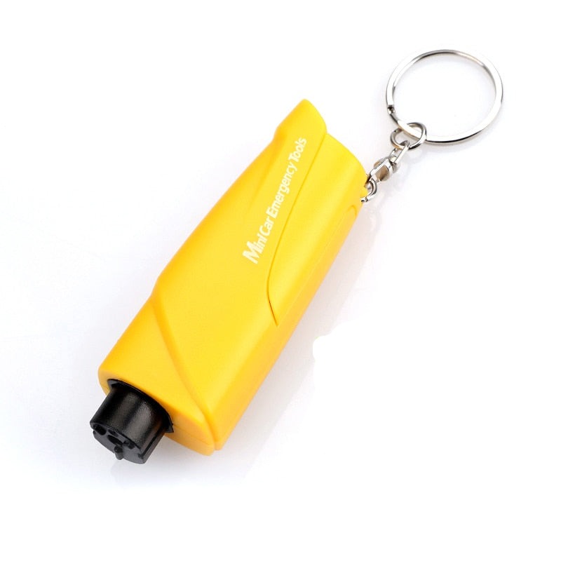 Modern Window-Breaker and Seatbelt-Cutter 2-in-1 Emergency Keychain