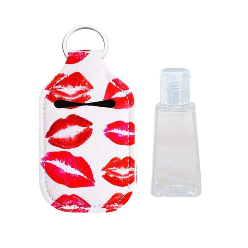 Hand Sanitizer Pouch Holder with Empty Bottle Keychain