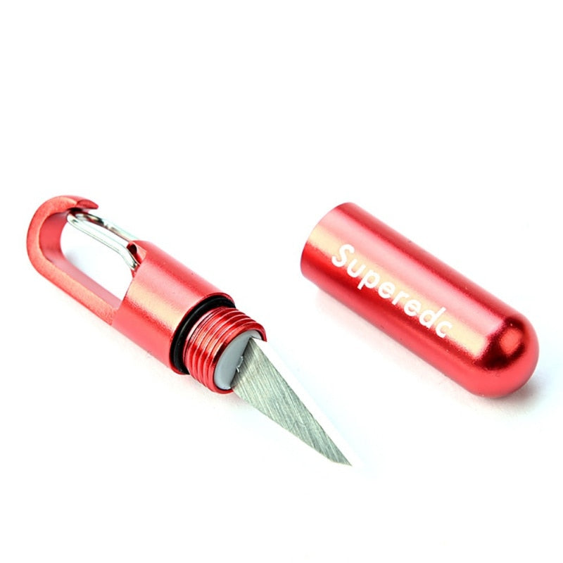 Mini Capsule with Hidden Blade Self Defense Keychain