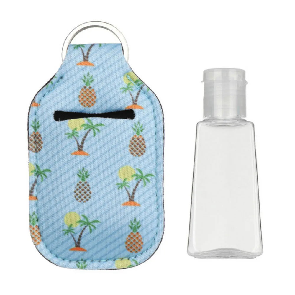 Hand Sanitizer Pouch Holder with Empty Bottle Keychain