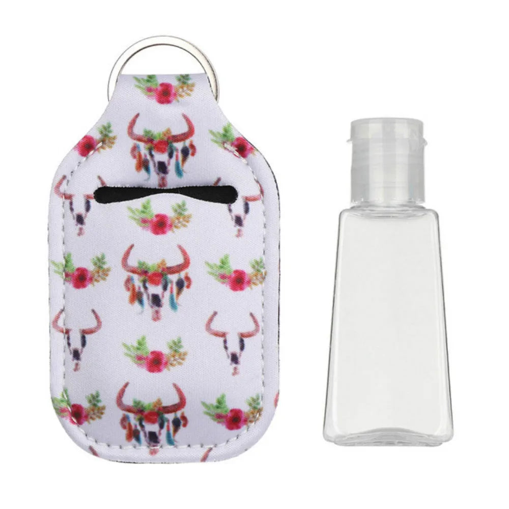 Hand Sanitizer Pouch Holder with Empty Bottle Keychain