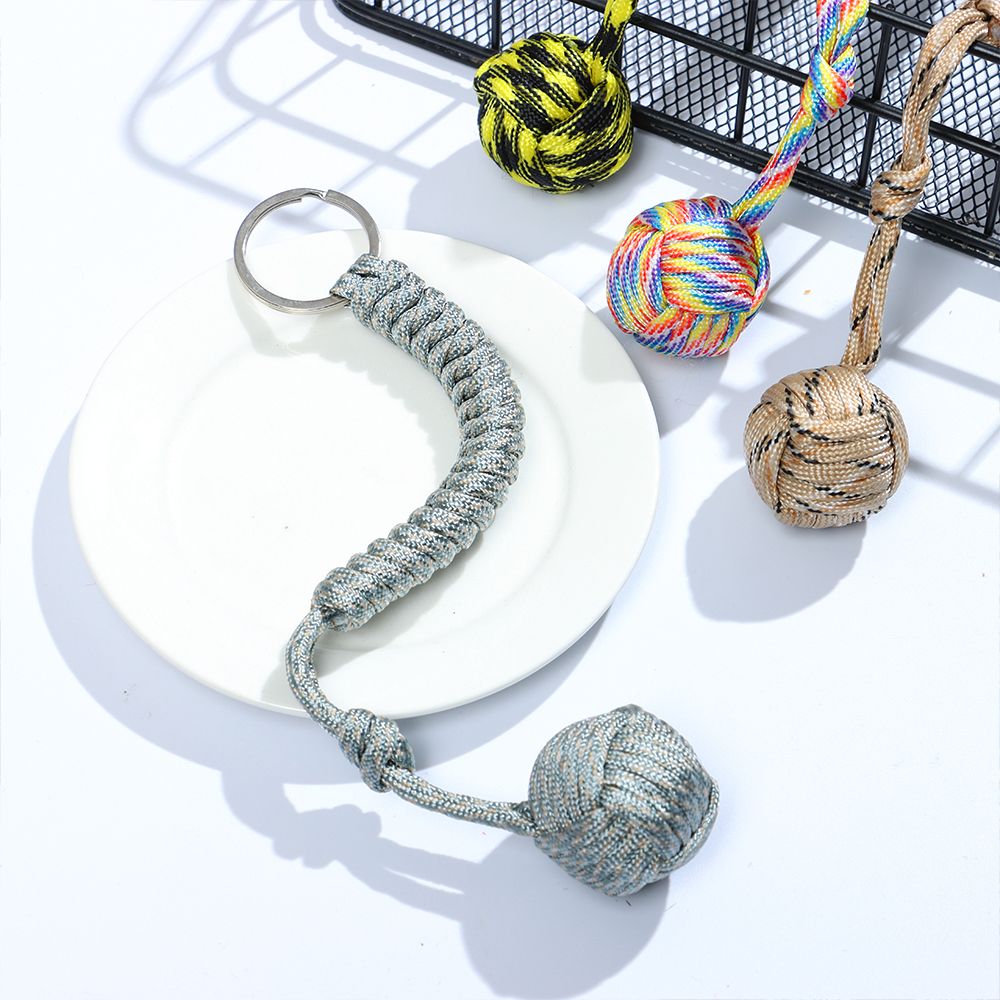 Monkey Fist Paracord Ball Self Defense Keychain