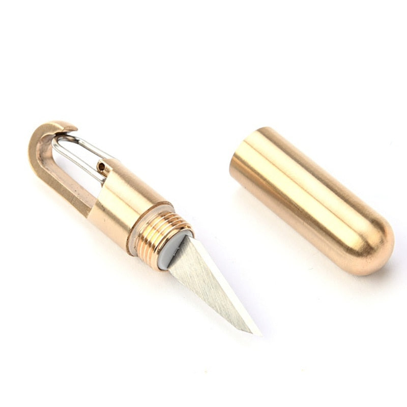 Mini Capsule with Hidden Blade Self Defense Keychain