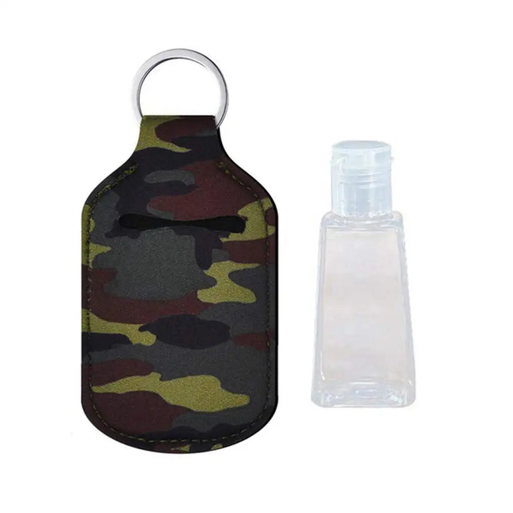 Hand Sanitizer Pouch Holder with Empty Bottle Keychain