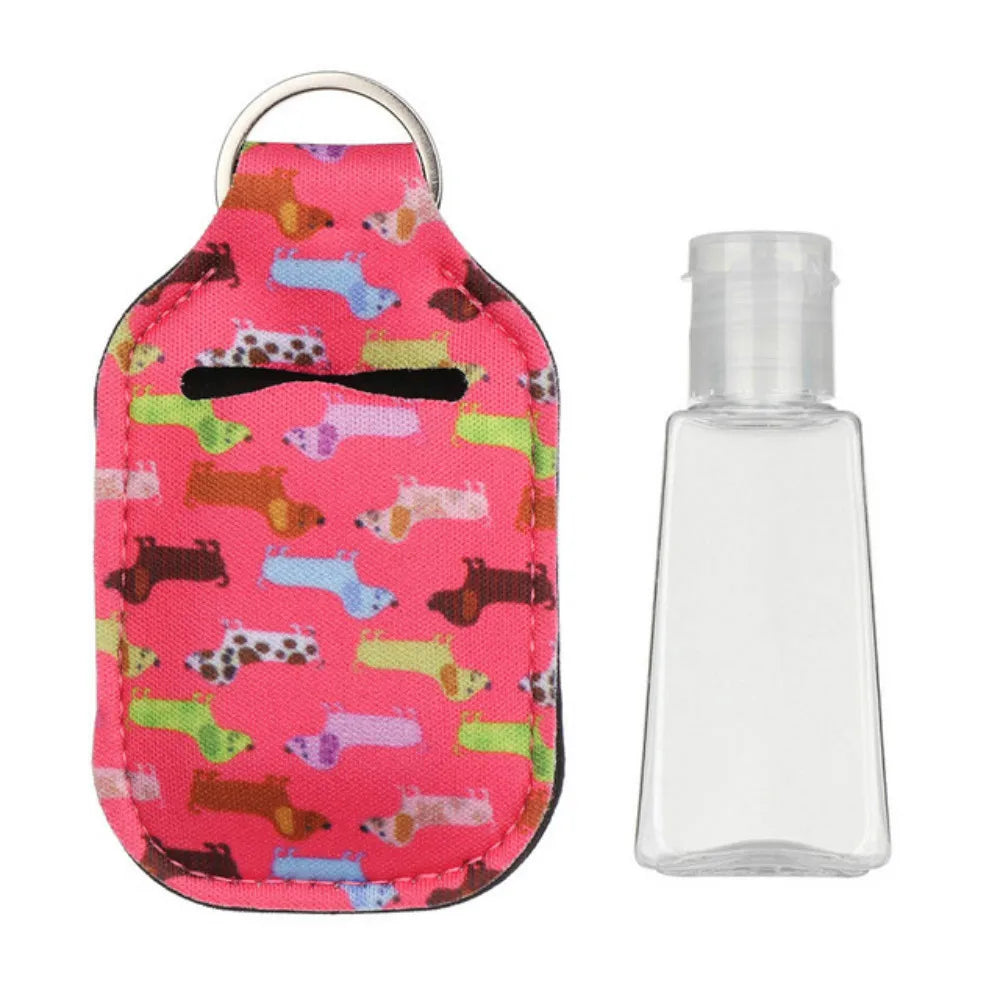 Hand Sanitizer Pouch Holder with Empty Bottle Keychain