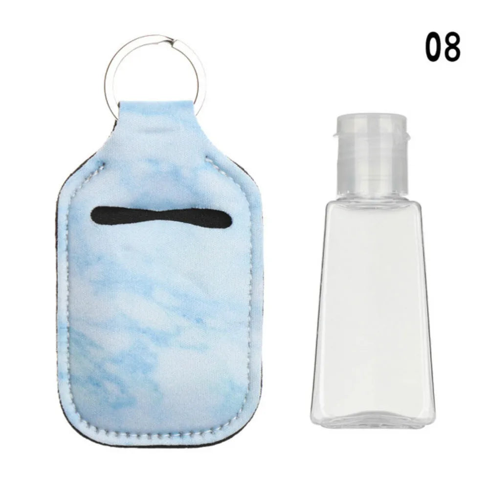 Hand Sanitizer Pouch Holder with Empty Bottle Keychain