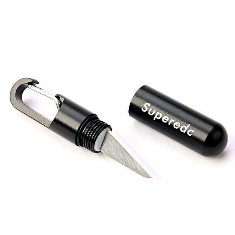 Mini Capsule with Hidden Blade Self Defense Keychain