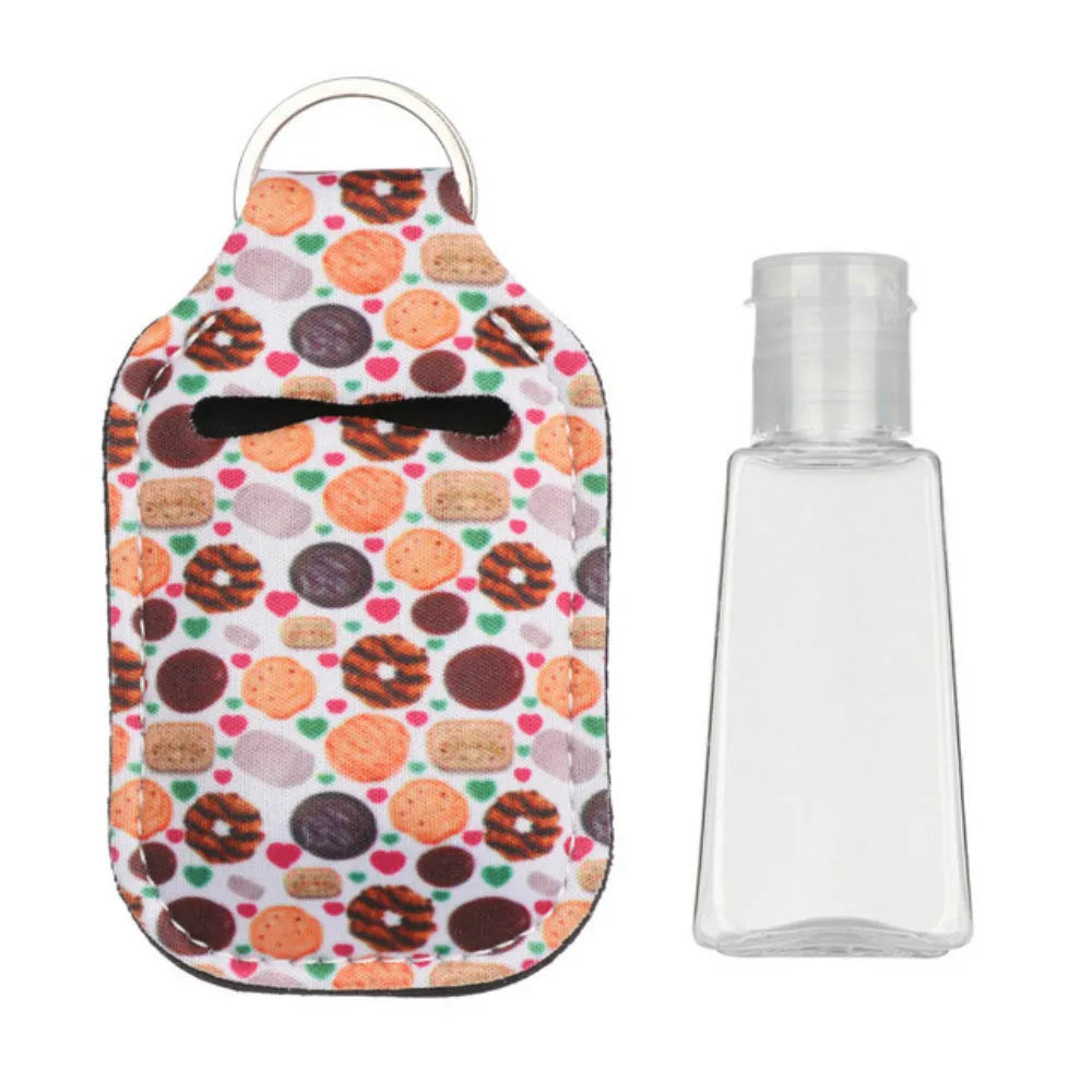 Hand Sanitizer Pouch Holder with Empty Bottle Keychain