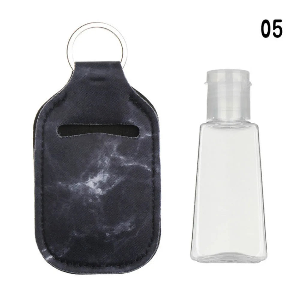 Hand Sanitizer Pouch Holder with Empty Bottle Keychain