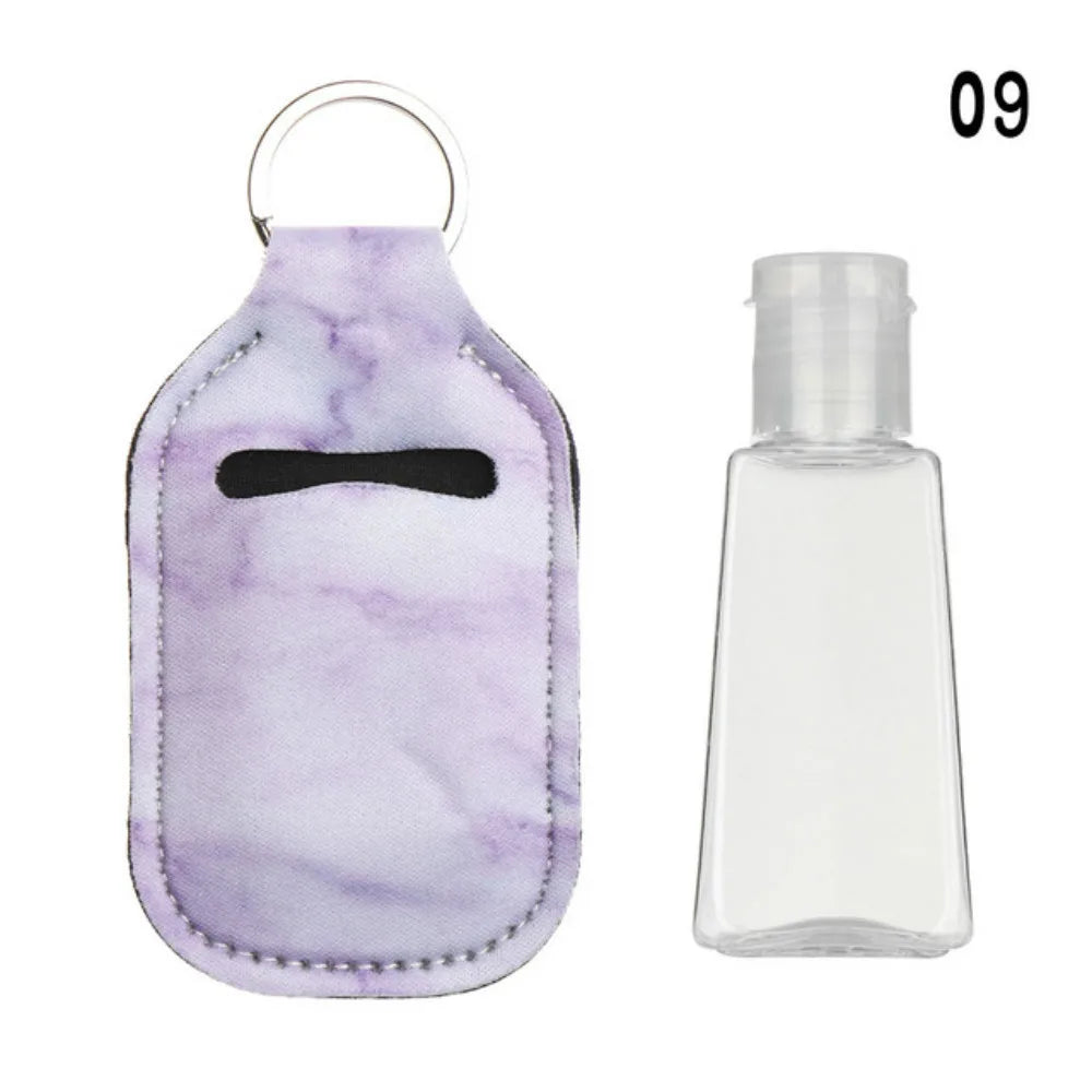 Hand Sanitizer Pouch Holder with Empty Bottle Keychain