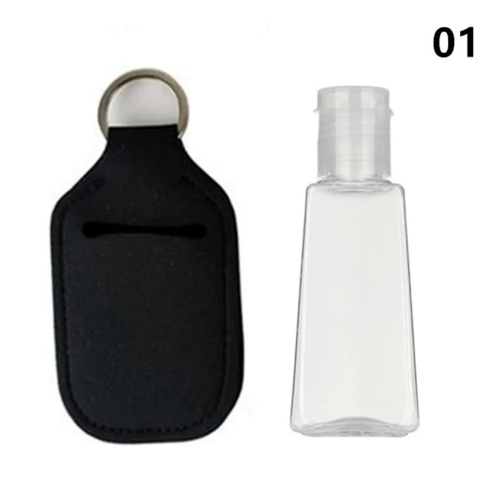 Hand Sanitizer Pouch Holder with Empty Bottle Keychain