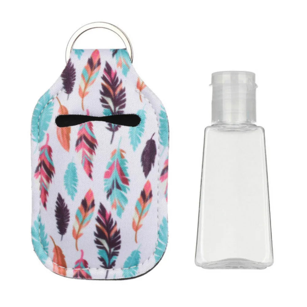 Hand Sanitizer Pouch Holder with Empty Bottle Keychain