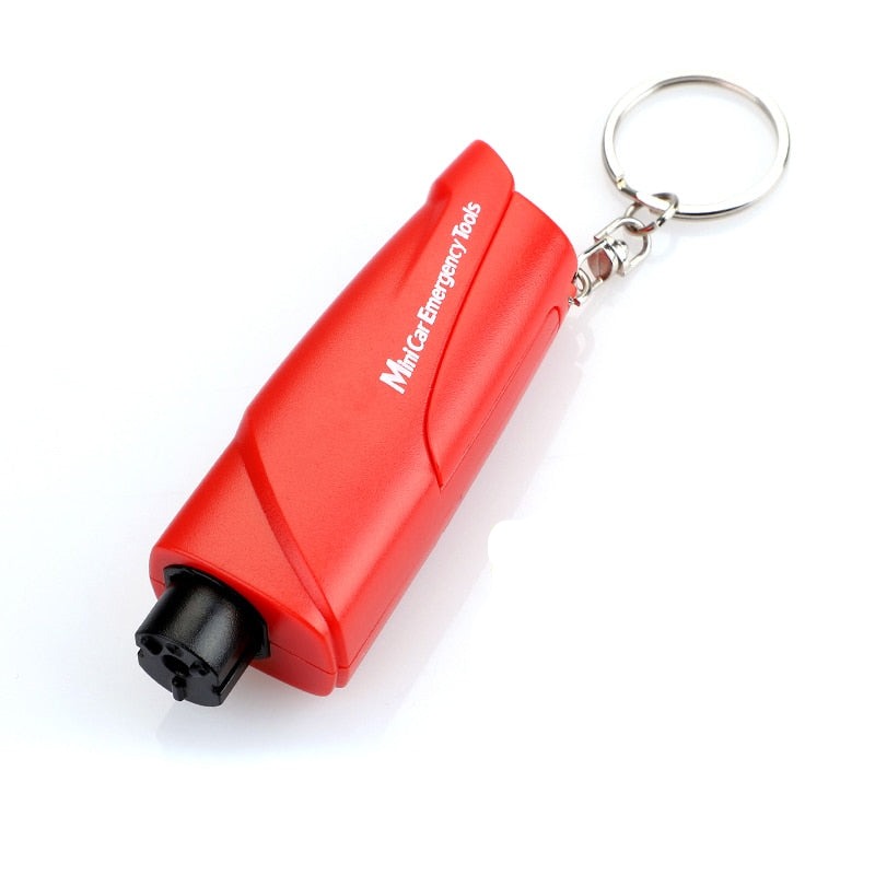 Modern Window-Breaker and Seatbelt-Cutter 2-in-1 Emergency Keychain