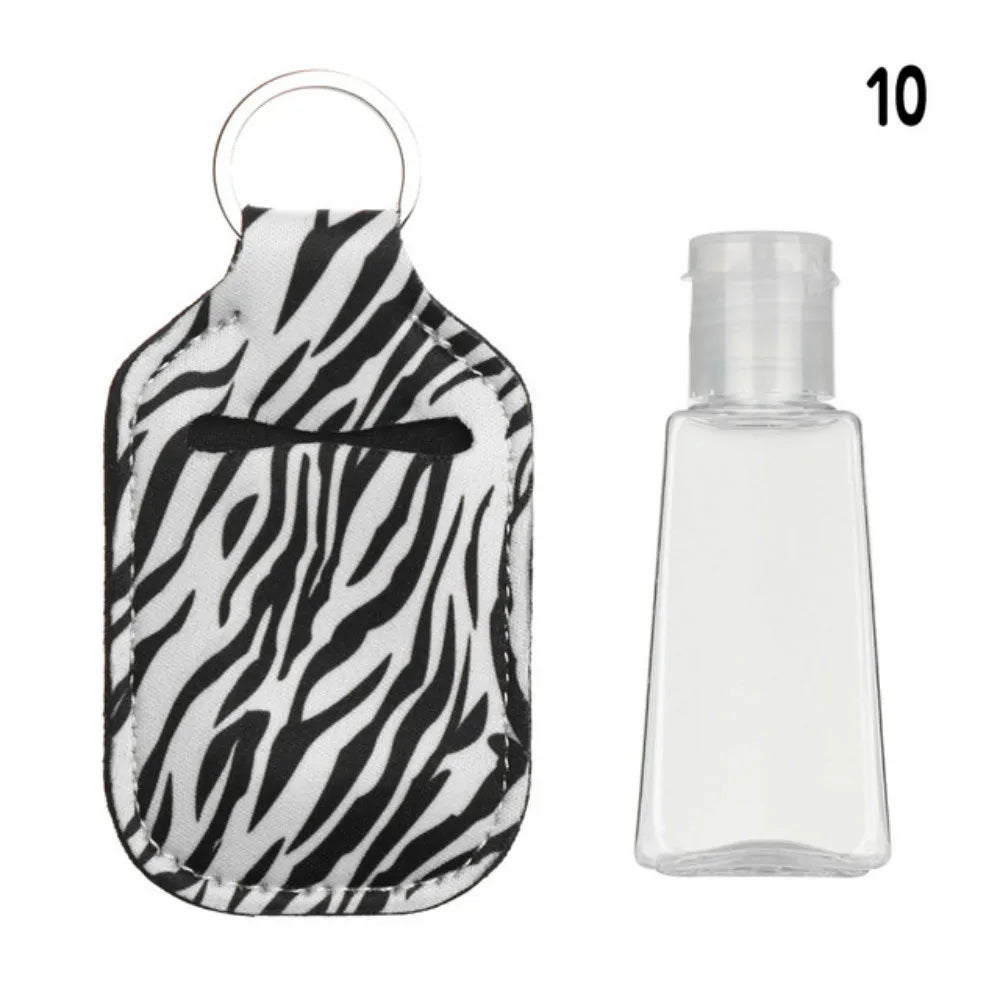 Hand Sanitizer Pouch Holder with Empty Bottle Keychain