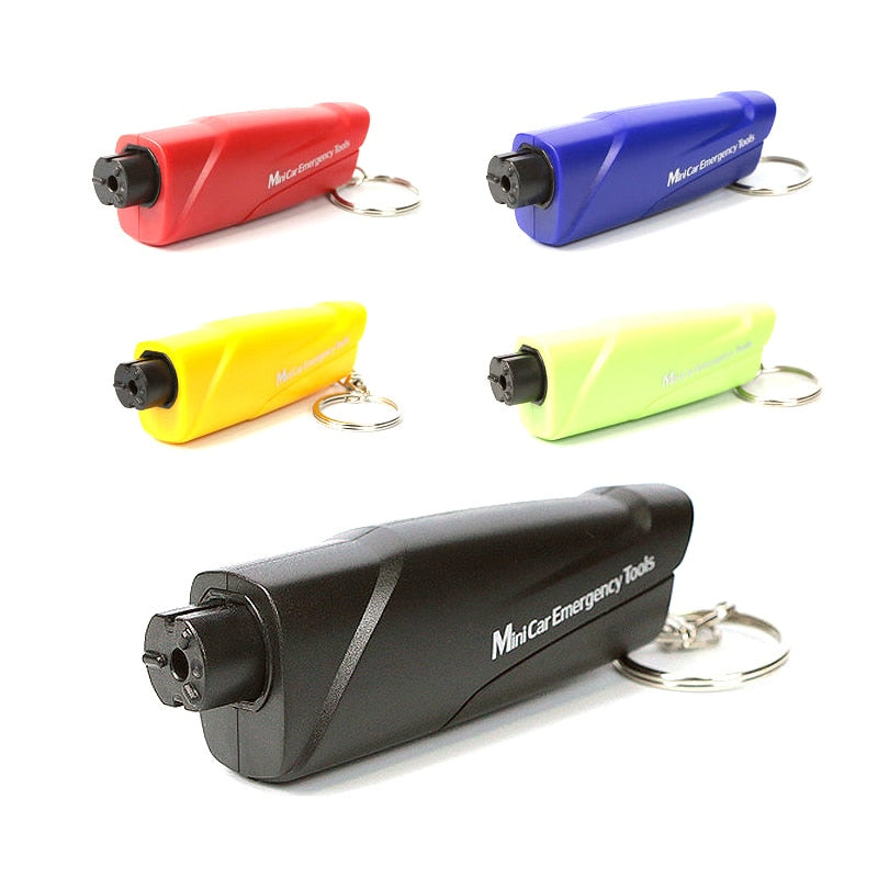 Modern Window-Breaker and Seatbelt-Cutter 2-in-1 Emergency Keychain