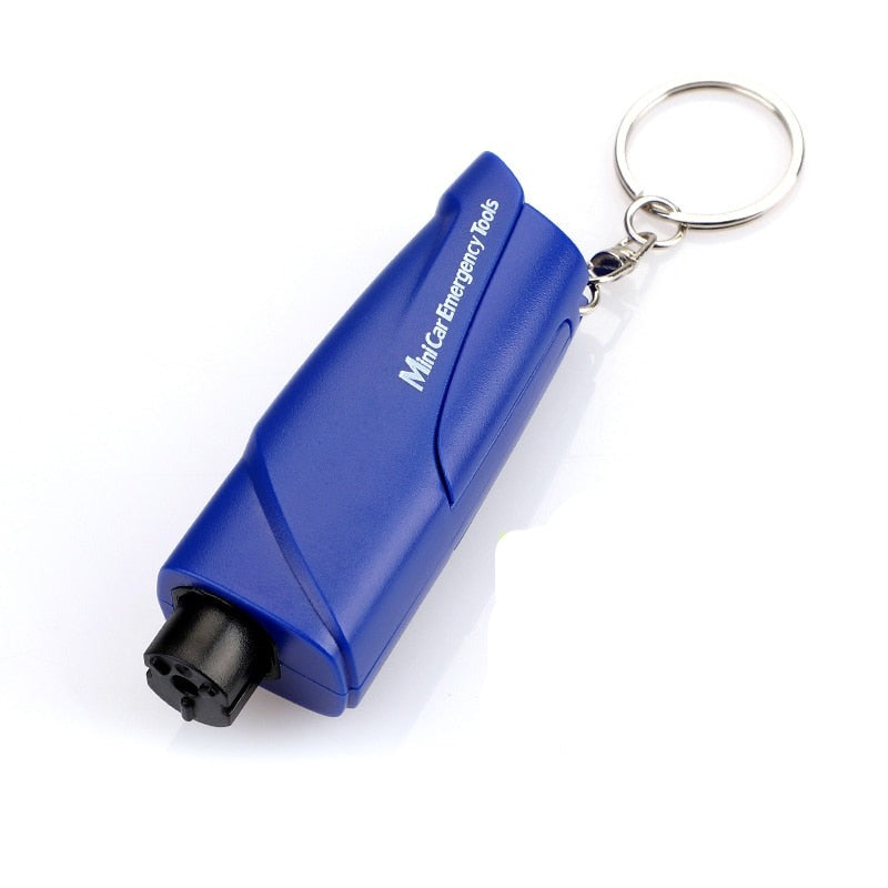 Modern Window-Breaker and Seatbelt-Cutter 2-in-1 Emergency Keychain