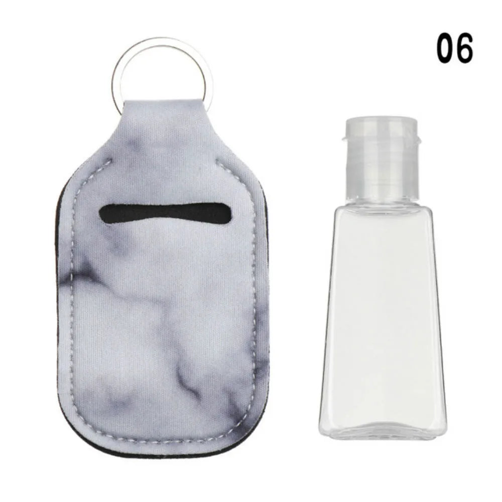 Hand Sanitizer Pouch Holder with Empty Bottle Keychain