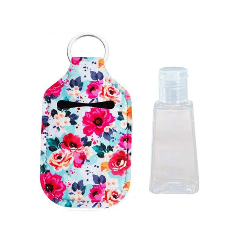 Hand Sanitizer Pouch Holder with Empty Bottle Keychain