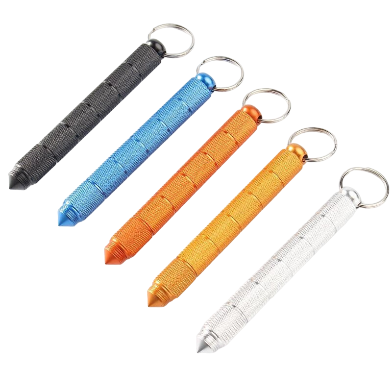 Kubaton with Hidden Knife Self Defense Keychain