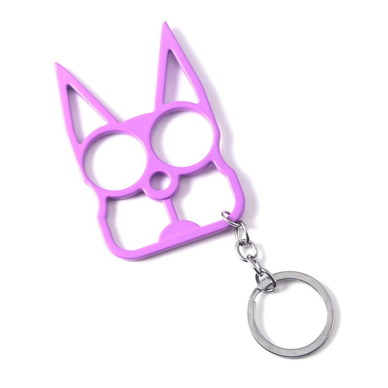 Cat Ears Self Defense Knuckles Keychain