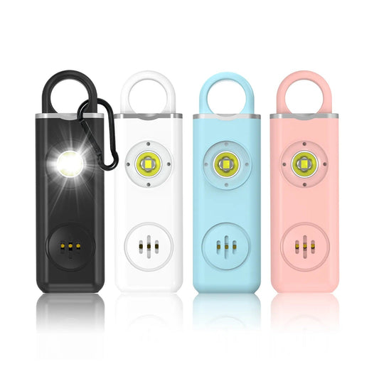 Pendant Personal Alarm + LED Emergency Light Self Defense Keychain