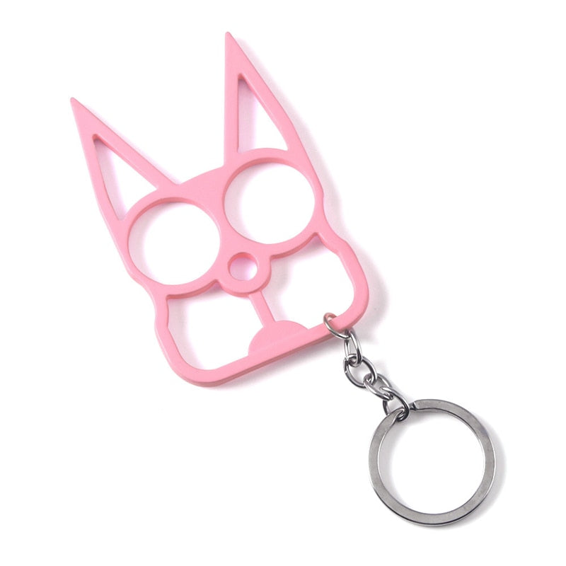 Cat Ears Self Defense Knuckles Keychain