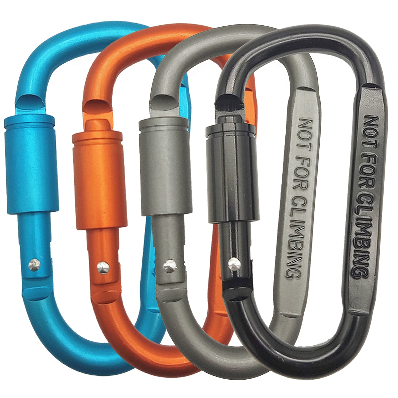 Spring-Loaded Carabiner with Twist-Locking Gate Keychain Holder