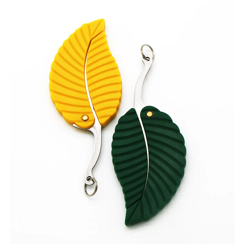 Leaf Knife with Hidden Blade Self Defense Keychain