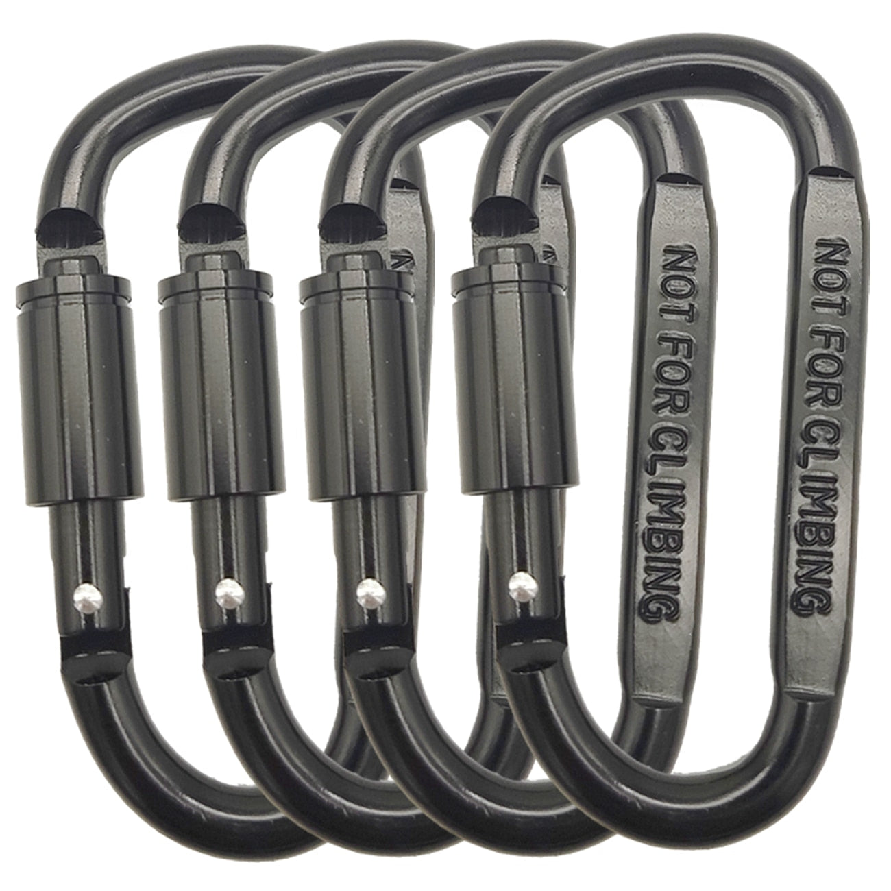 Spring-Loaded Carabiner with Twist-Locking Gate Keychain Holder