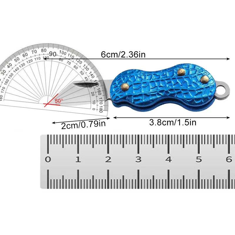 Peanut Knife with Hidden Blade Safety Keychain